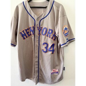 New York Mets Noah Syndergaard #34 Majestic Gray Road Jersey Size 48